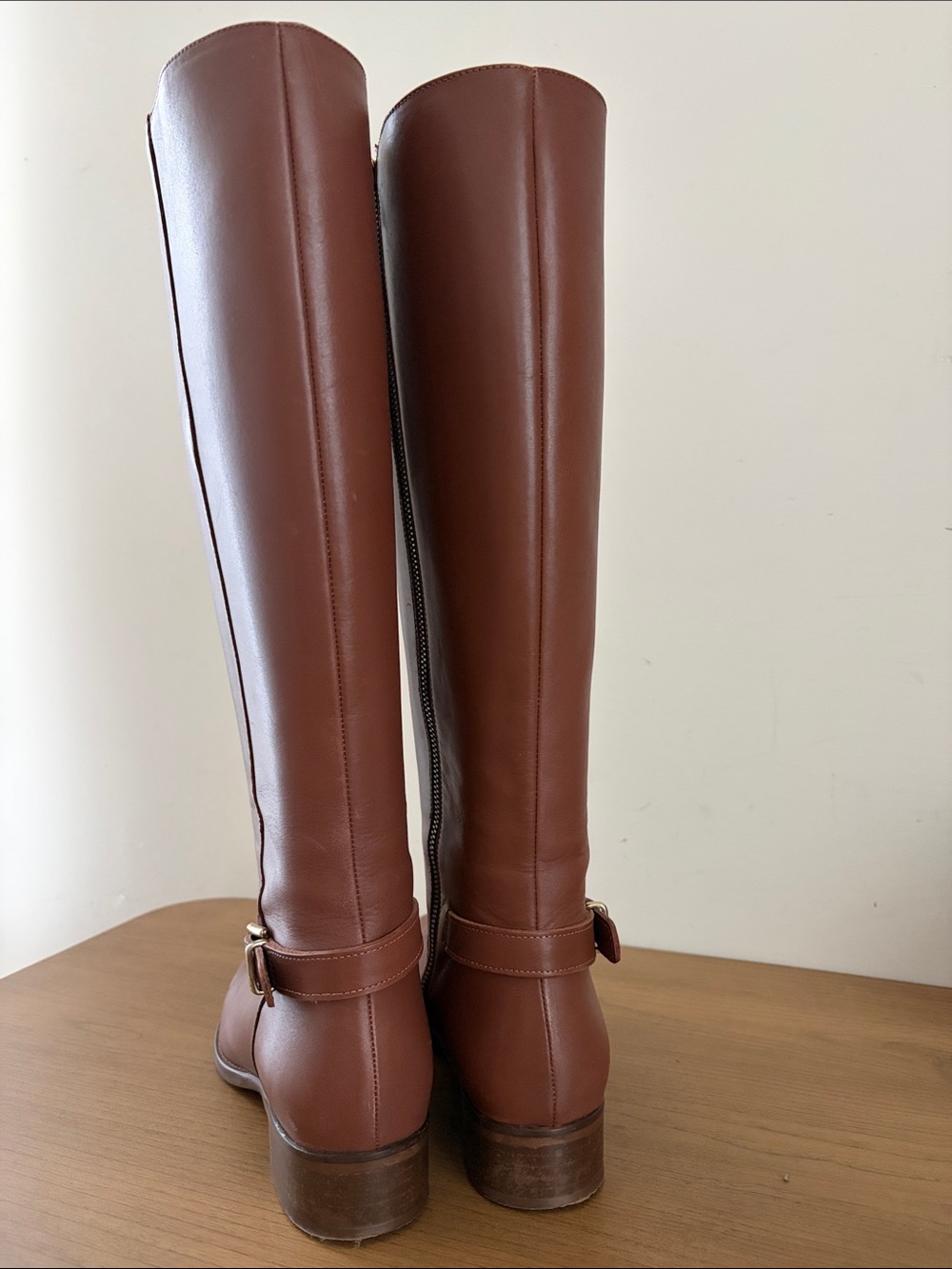 J. Crew Buckle Leather Boots Kindling Brown - Picture 5 of 9